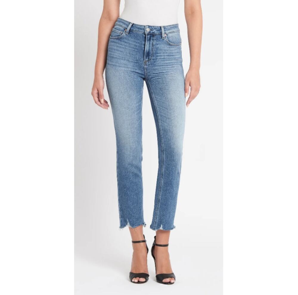 New PAIGE Women's Sensational Cindy Crop High Rise Straight Jeans Size 24
